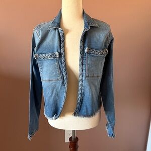 Love Trend Denim Open Jacket